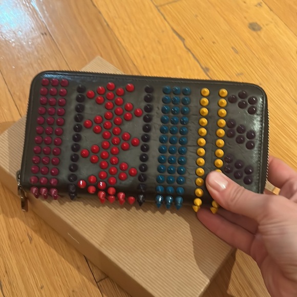 Christian louboutin multicolor stud wallet. - Picture 2 of 5